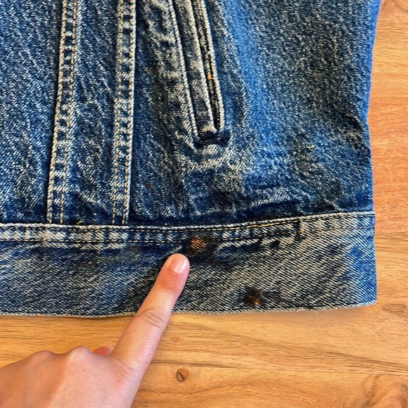 BEATLES painted folk art Jean jacket- Large - Picture 9 of 14